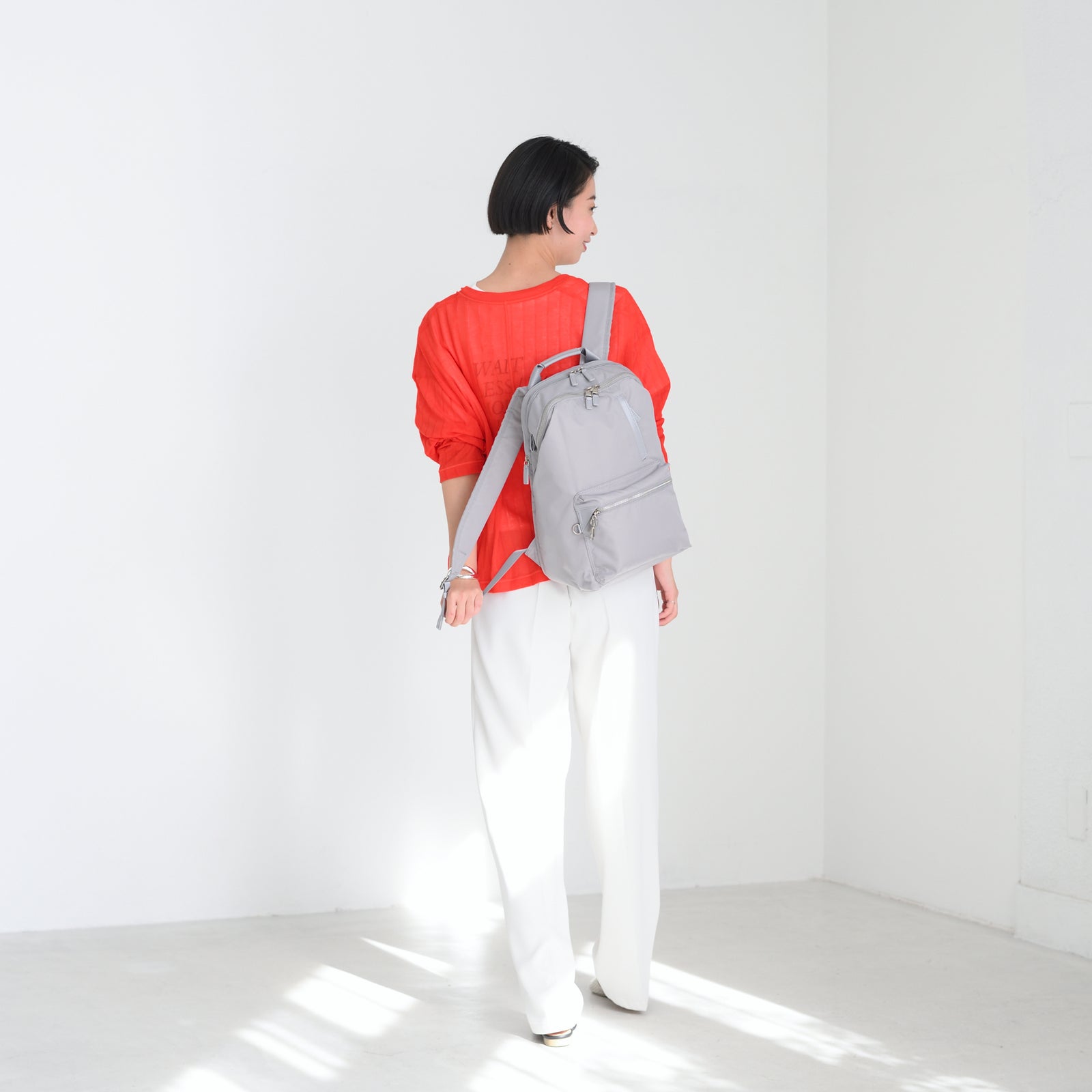 フラットポーチ♡レディパネル レディース リュック Pokkes2 スリムリュック 15276 W&.Day/Night